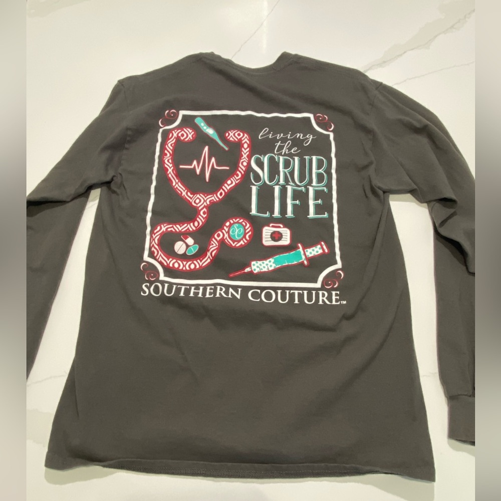 Nursing Southern Couture long sleeve T-shirt.  Size Medium